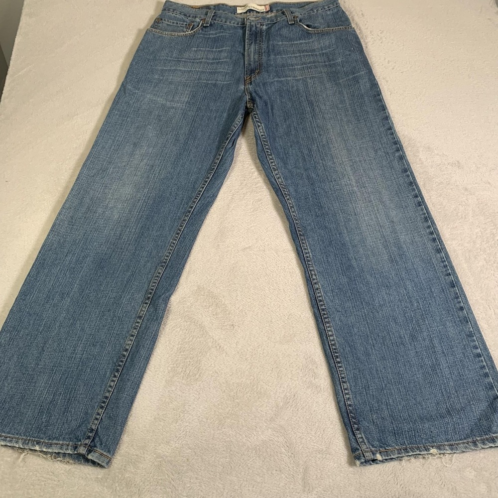 Vintage Levis 569 Jeans Mens 36x32 Blue Medium Wash Loose Straight Zip Fly 2000s